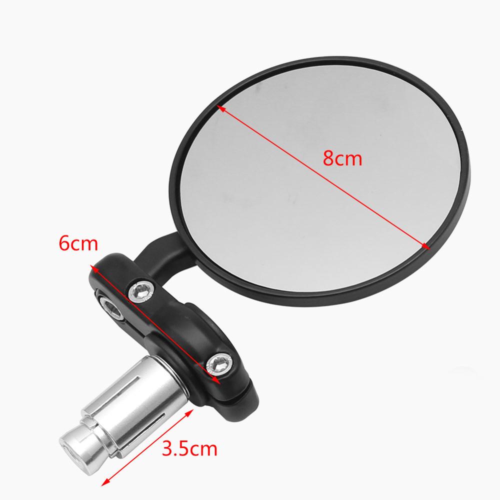 2pcs Motorcycle Mirror Round B - مراجعة Mirror Handlebar Convex وسعره