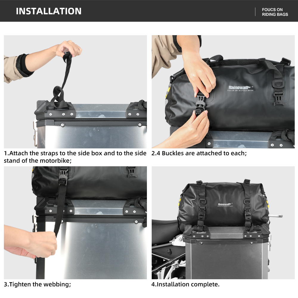 Rhinowalk Motor Side Box Top P - مراجعة Panniers Waterproof Rear وسعره