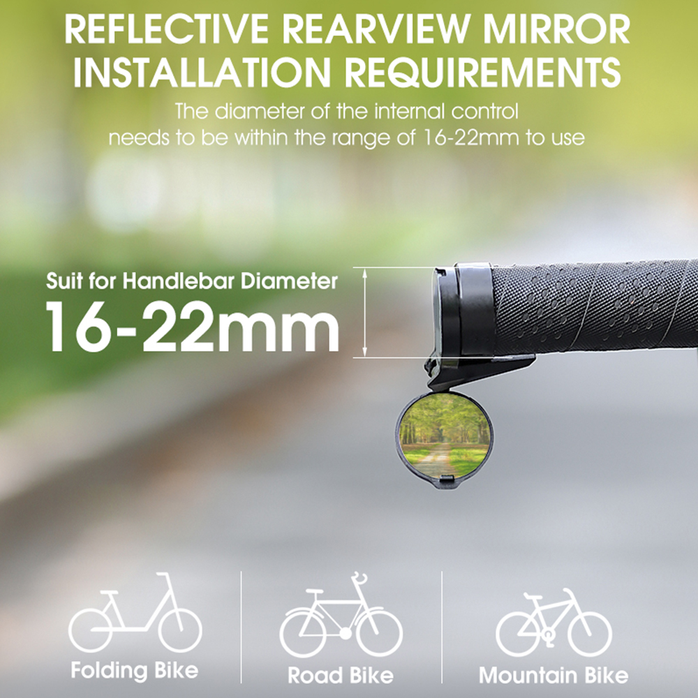 Bicycle Handlebar End Mirror B - مراجعة Mirror Handlebar Convex وسعره