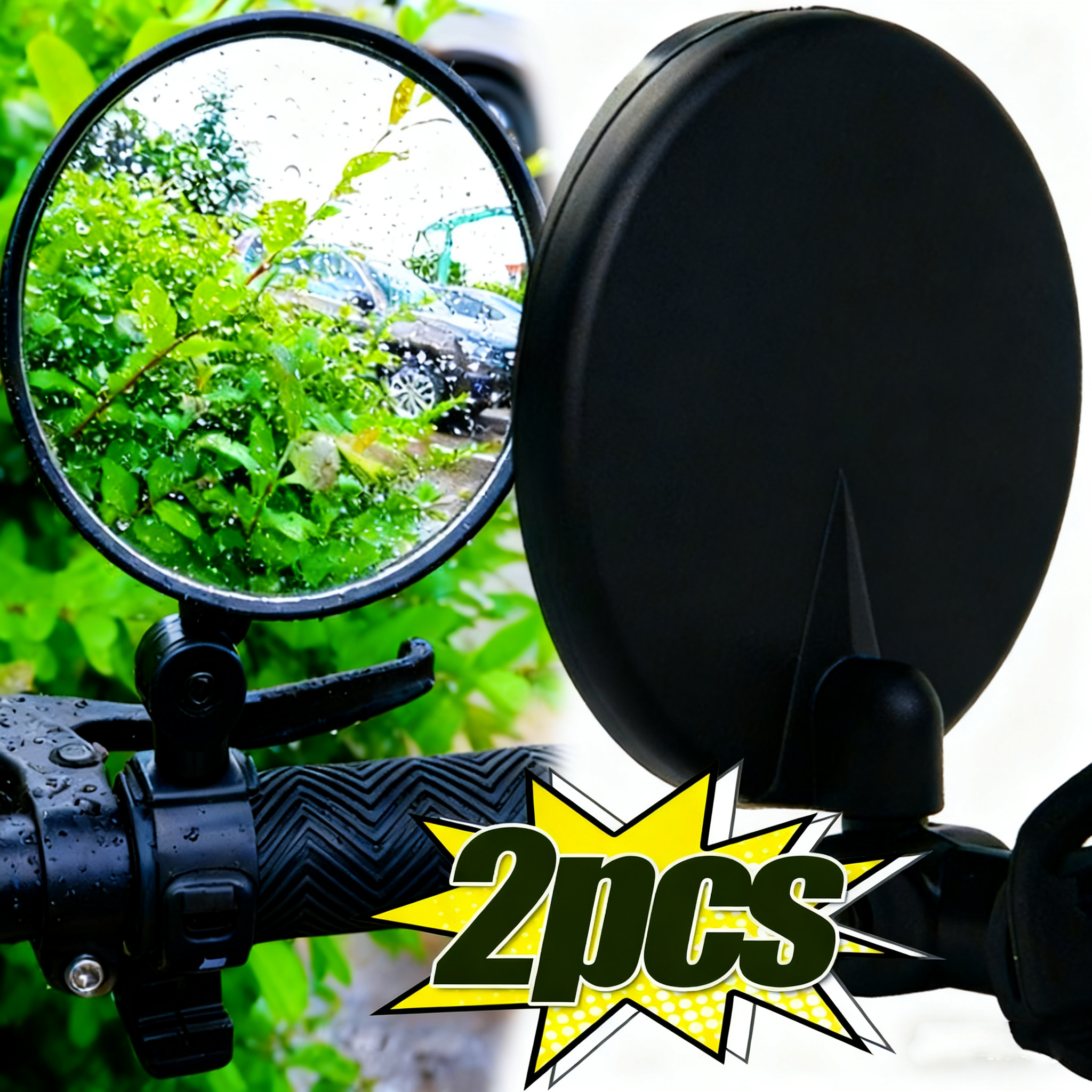 360°Adjustable Rotate Convex W - مراجعة Mirror Handlebar Convex وسعره