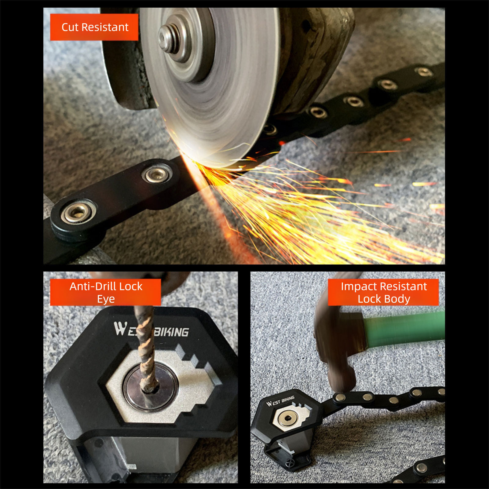 Portable Folding Chain Lock Fo - مراجعة Commuter Bike Lock وسعره