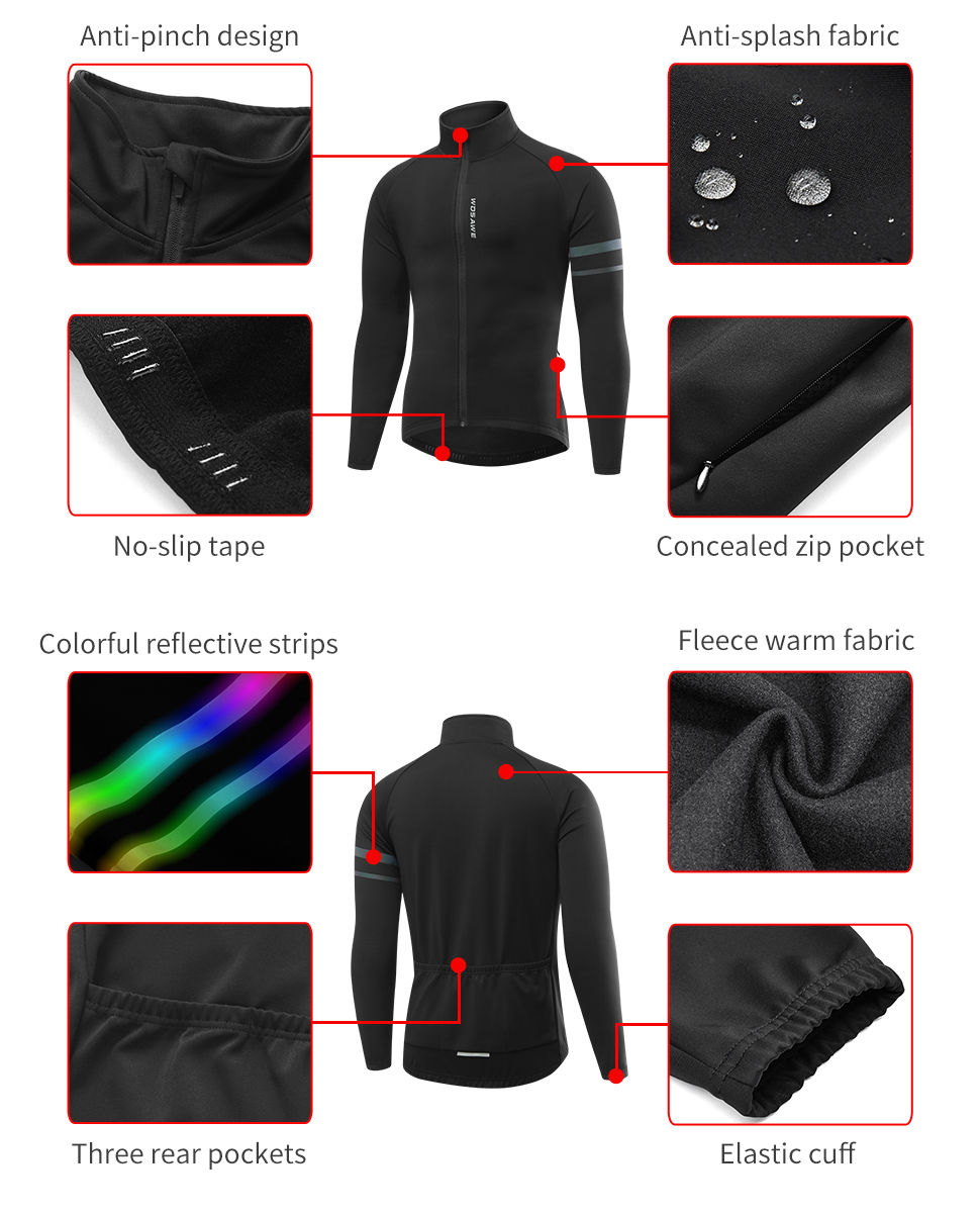 WOSAWE Men'sThermal Winter Cyc - مراجعة Cycling Commuter Jacket وسعره